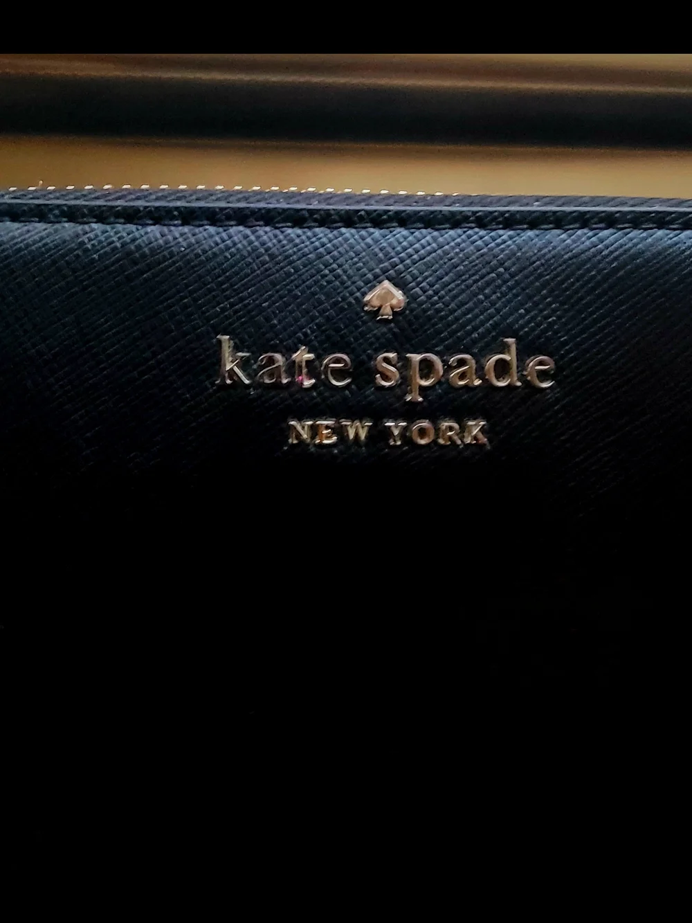 Kate Spade Staci Large Continental Wallet Black Saffiano Leather Zip Around
